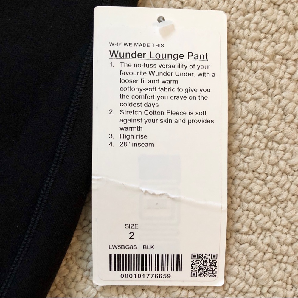 ❌SOLD❌NWT Lululemon Wunder Under Lounge Pant - Picture 7 of 8